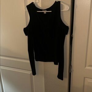 Mossimo Supply Co. Black Cold Shoulder Blouse